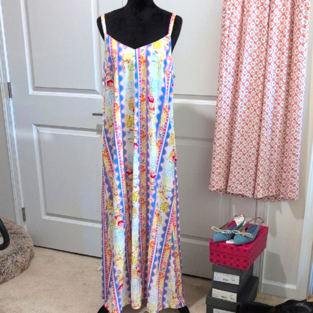 NWOT Colorful Striped Maxi Dress